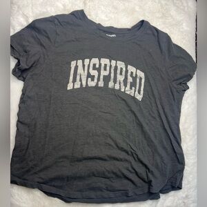 Inspired grey and white tee, has small 3 circles in back. Shown on pictures XL